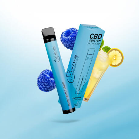 Disposable Vape, 200mg CBD, 600 Puffs, Flavors: Blue Lemonade