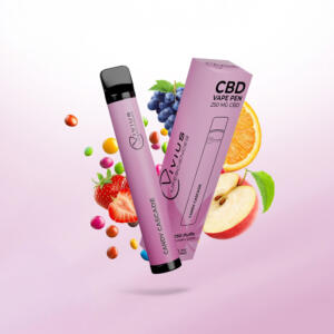 Disposable Vape, 200mg CBD, 600 Puffs, Flavors: Candy Cascade
