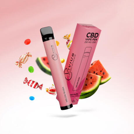 Disposable Vape, 200mg CBD, 600 Puffs, Flavors: Melon rush