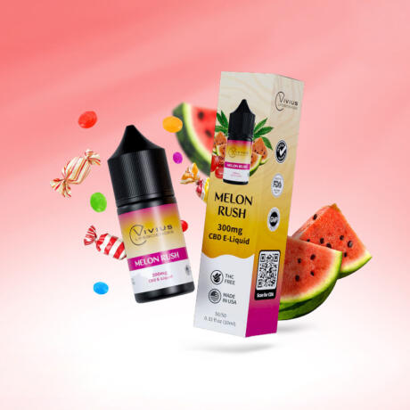 Liquids with CBD 300mg, CBD (10 ml), Flavors: Melon Rush