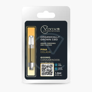 CBD Cartridges 1.0ml / 600mg, Flavors: Pina Colada